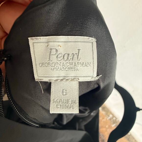 Pearl by Georgina Chapman Dress Bow Back Sleeveless Cocktail Mini Party LBD - Picture 4 of 5